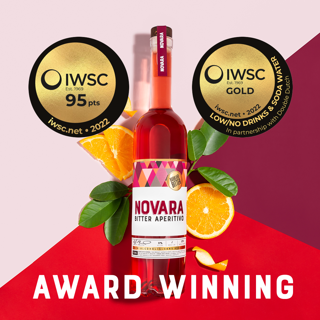 Bark and Bitter wins Two Gold Medals for Novara Bitter Aperitivo  in the IWSC 2022 Alternative Drinks Awards